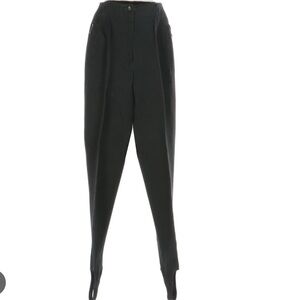 Belfe‎ & Belfe Vintage black wool blend stirrup ski pants made in Italy Sz 8